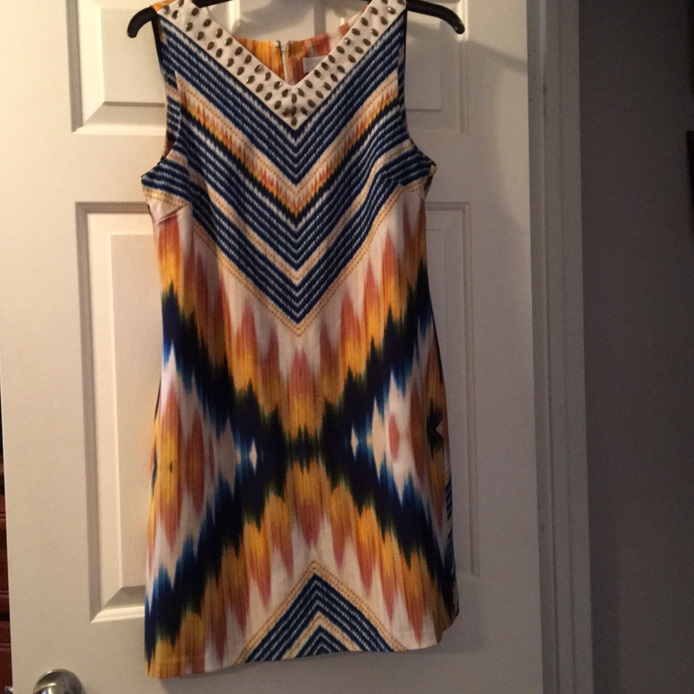 Sleeveless Bejeweled V-neck Sundress